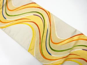 アンティーク　流水模様織り出し袋帯（材料）